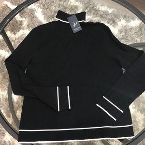 Adriana Papell Black turtleneck sweater high quality